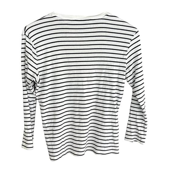 Ralph Lauren Sport Striped Tee M Navy Blue White Academia Prep Capsule Nautical - Picture 2 of 4